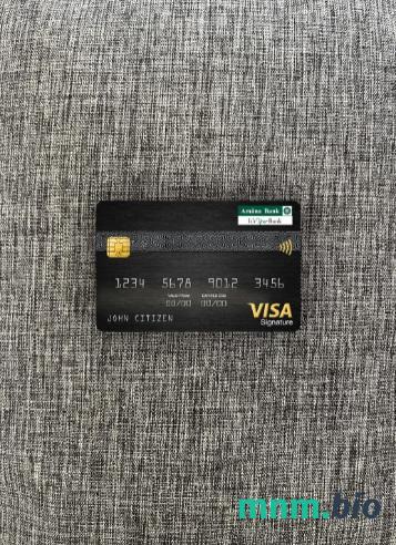Sri Lanka Amana bank visa signature card wygląd fotograficzny skan PSD + zdjęcie